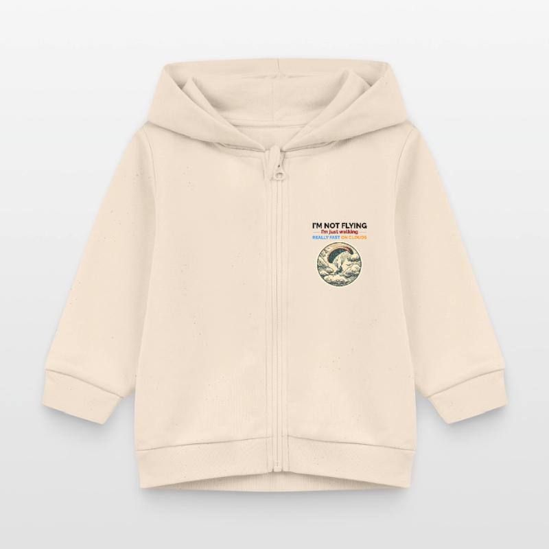 Paramotor Pilot Paramotoring Powered Paraglider Baby Organic Zip-up Hoodie by Stanley/Stella