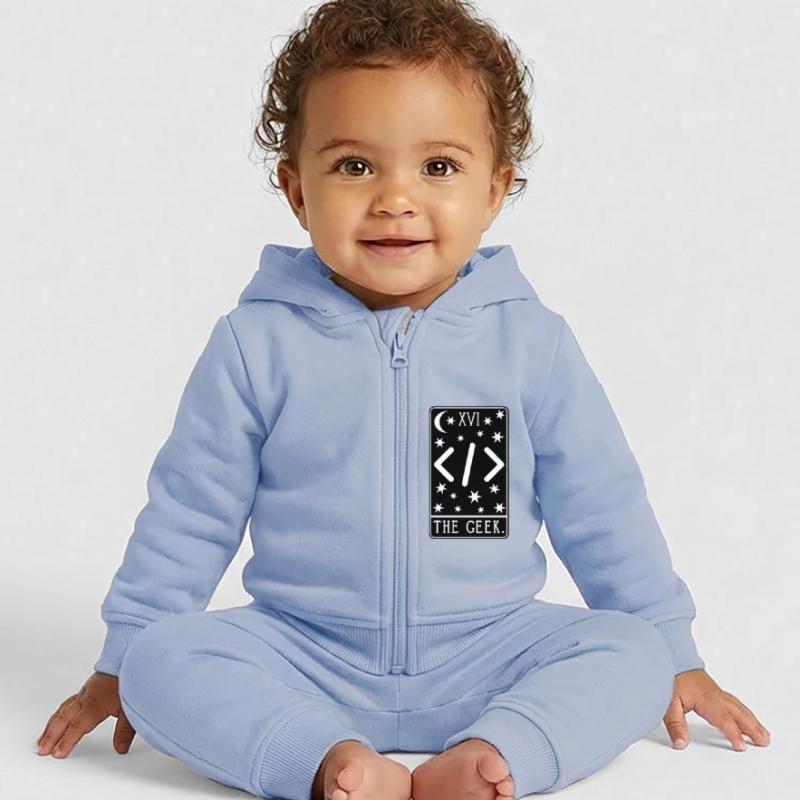 Programmer Tarot Card - Coding Geek Developer Code Baby Organic Zip-up Hoodie by Stanley/Stella