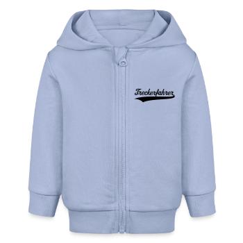 Treckerfahrer (Trecker, Traktor Fahren / Treckern) - Baby Organic Kapuzenjacke Baby Connector von Stanley/Stella - Sky - Vorne