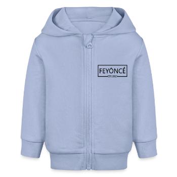Feyoncé Est. 2023 - Braut zu werden - Verlobungsfeier - Baby Organic Kapuzenjacke Baby Connector von Stanley/Stella - Sky - Vorne
