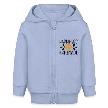 Design Happiness is homemade - Veste à capuche bébé bio Stanley/Stella - ciel - Devant