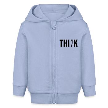 denken - Baby Organic Kapuzenjacke Baby Connector von Stanley/Stella - Sky - Vorne