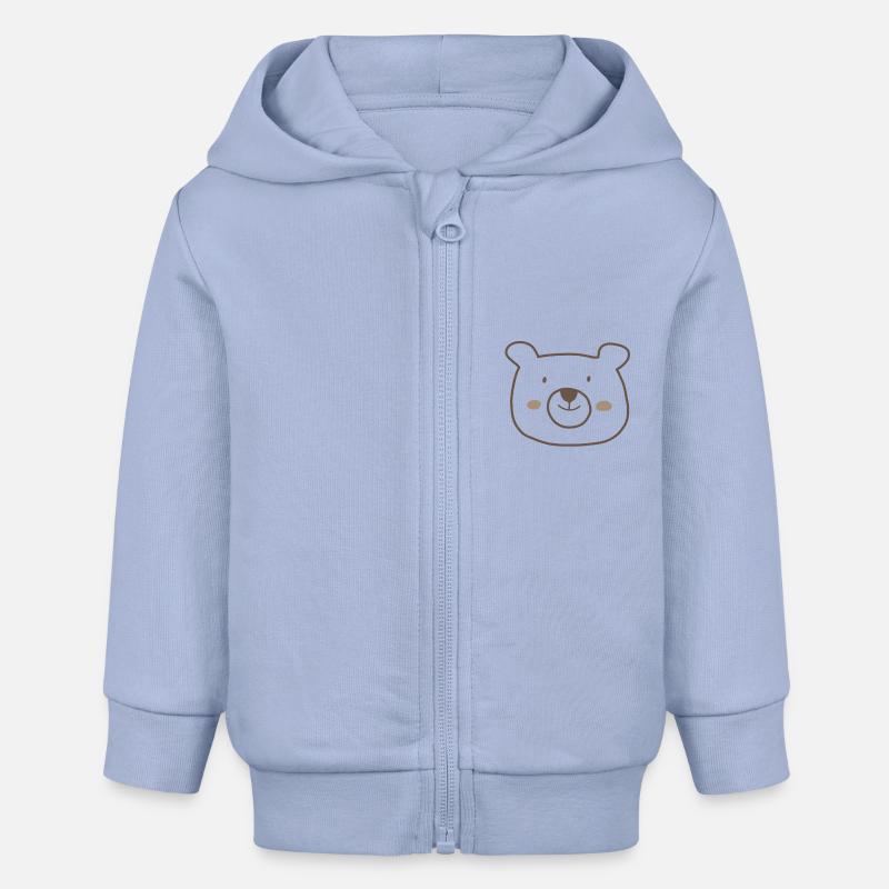 Teddy - Veste à capuche bébé bio Stanley/Stella - ciel