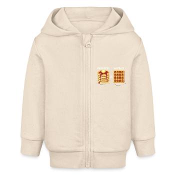 Pfannkuchen und Waffeln - Baby Organic Kapuzenjacke Baby Connector von Stanley/Stella - Natur - Vorne