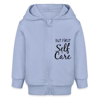 But first Self Care - Baby Organic Kapuzenjacke Baby Connector von Stanley/Stella - Sky - Vorne