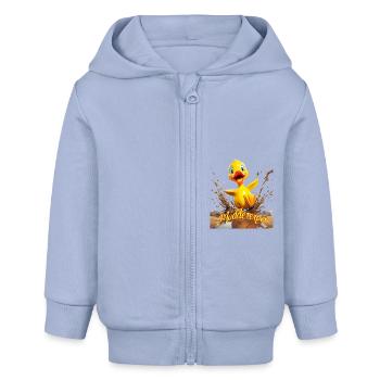 Moddererpel - Baby Organic Kapuzenjacke Baby Connector von Stanley/Stella - Sky - Vorne