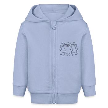 Angry Yetis - Baby Organic Kapuzenjacke Baby Connector von Stanley/Stella - Sky - Vorne