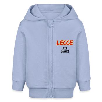 Lecce Yellow Red in the Heart - Baby Organic Zip-up Hoodie by Stanley/Stella - sky - Front