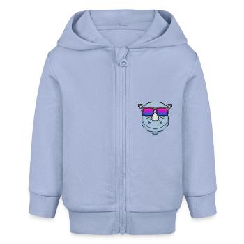 Bisexuell Nashorn Geschenk - Baby Organic Kapuzenjacke Baby Connector von Stanley/Stella - Sky - Vorne
