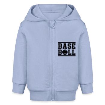 base-ball - Veste à capuche bébé bio Stanley/Stella - ciel - Devant