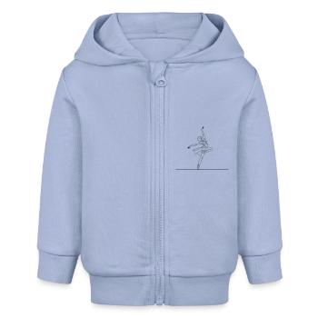 Balletttänzerin - Art Line - Baby Organic Kapuzenjacke Baby Connector von Stanley/Stella - Sky - Vorne
