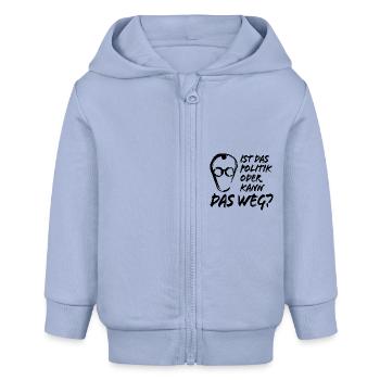 Merz - Ist das Politik oder kann das weg - Baby Organic Kapuzenjacke Baby Connector von Stanley/Stella - Sky - Vorne