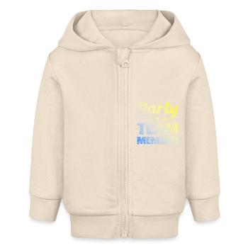Équipe du parti - Veste à capuche bébé bio Stanley/Stella - écru doux - Devant