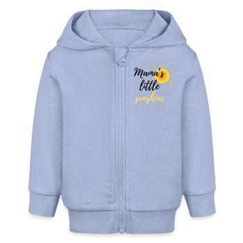 Mama´s Little Sunshine - Geschenk idee - Baby Organic Kapuzenjacke Baby Connector von Stanley/Stella - Sky - Vorne