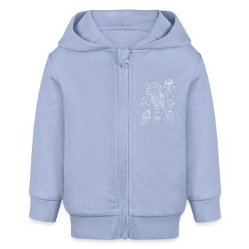 Plaisir de l’espace - Veste à capuche bébé bio Stanley/Stella - ciel - Devant