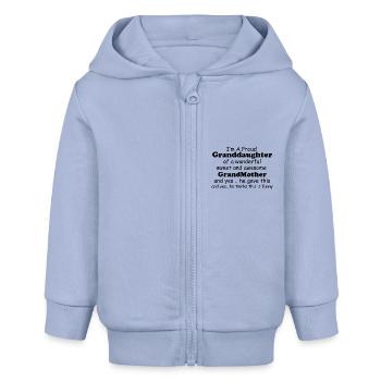 Gift For Granddaughter From Grandmom/ - Veste à capuche bébé bio Stanley/Stella - ciel - Devant