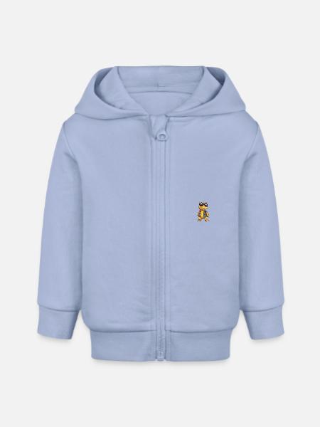 Dinosaurier stegosaurus Sommer - Baby Organic Kapuzenjacke Baby Connector von Stanley/Stella - Sky