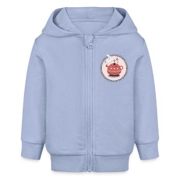 Teekanne - Baby Organic Kapuzenjacke Baby Connector von Stanley/Stella - Sky - Vorne
