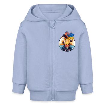 SURF RIDERS! - Veste à capuche bébé bio Stanley/Stella - ciel - Devant