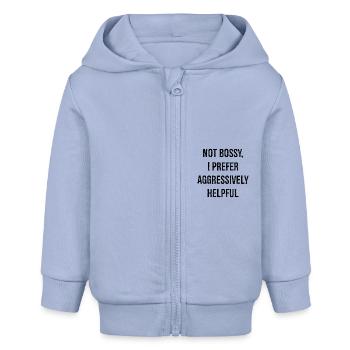 nicht herrisch ich bevorzuge aggressiv hilfsbereit lustig - Baby Organic Kapuzenjacke Baby Connector von Stanley/Stella - Sky - Vorne