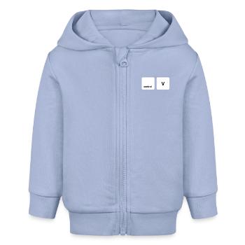 CopyPasteWhite - Baby Organic Kapuzenjacke Baby Connector von Stanley/Stella - Sky - Vorne