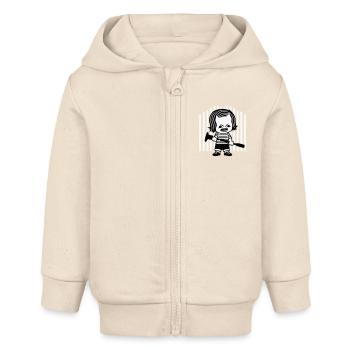 Der Bösewicht-Nachwuchs - Baby Organic Kapuzenjacke Baby Connector von Stanley/Stella - Natur - Vorne