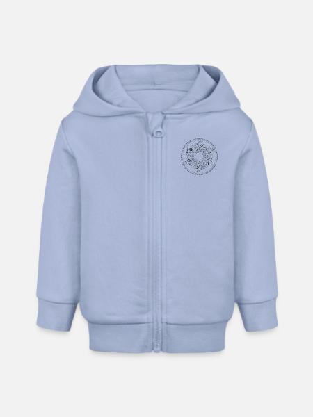 Mandala Drehscheibe 1210 - Baby Organic Kapuzenjacke Baby Connector von Stanley/Stella - Sky