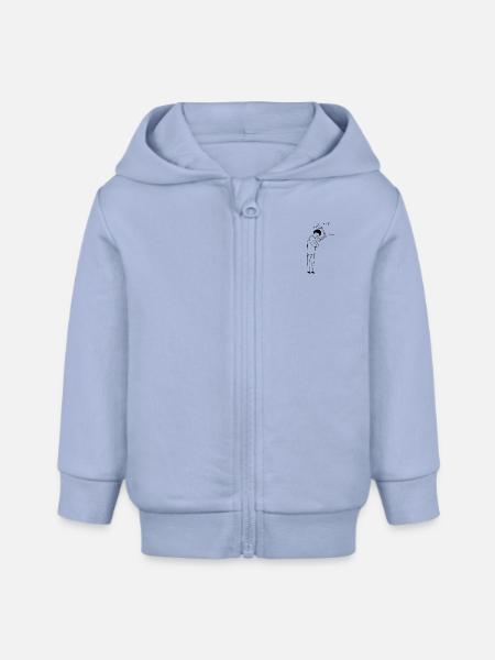 hoch - Baby Organic Kapuzenjacke Baby Connector von Stanley/Stella - Sky