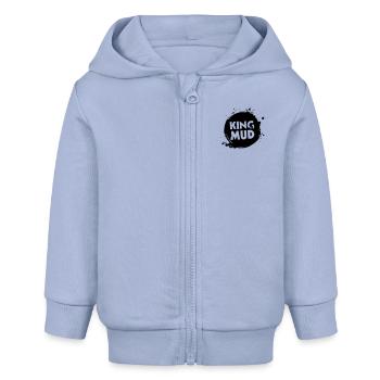 King of Mud - Baby Organic Zip-up Hoodie by Stanley/Stella - sky - Front