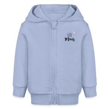 süße Maus - Baby Organic Kapuzenjacke Baby Connector von Stanley/Stella - Sky - Vorne