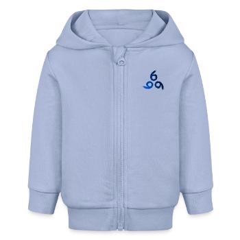 666 Satan Symbol - Teufel - Böse - Baby Organic Kapuzenjacke Baby Connector von Stanley/Stella - Sky - Vorne