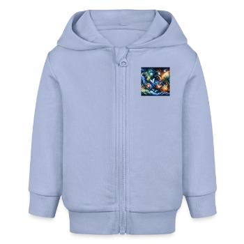 Natur-Inspirationen - Baby Organic Kapuzenjacke Baby Connector von Stanley/Stella - Sky - Vorne