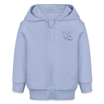 Couple for ever - Baby Organic Kapuzenjacke Baby Connector von Stanley/Stella - Sky - Vorne
