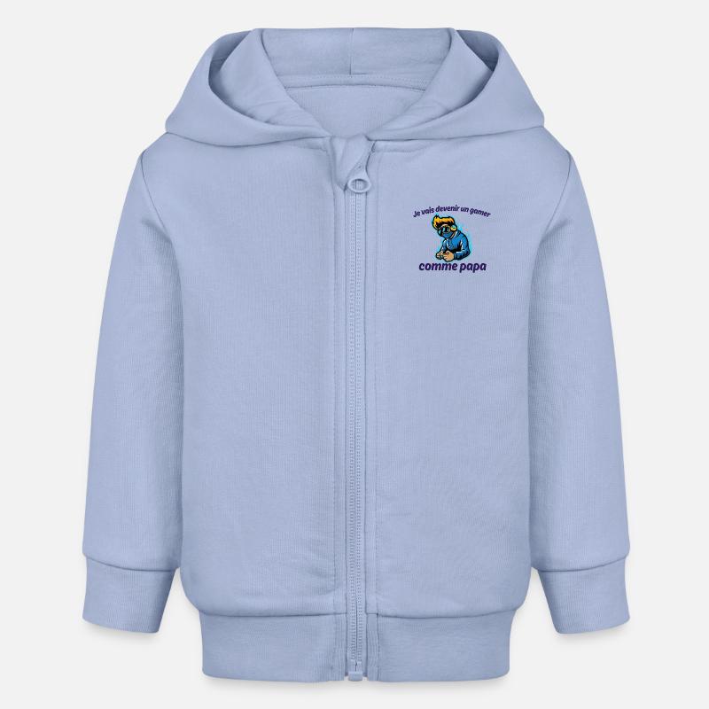 Future Gamer - Veste à capuche bébé bio Stanley/Stella - ciel