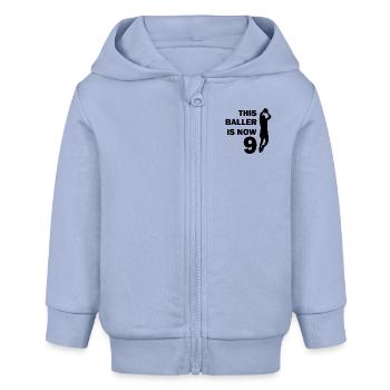 Basketball - Baby Organic Kapuzenjacke Baby Connector von Stanley/Stella - Sky - Vorne