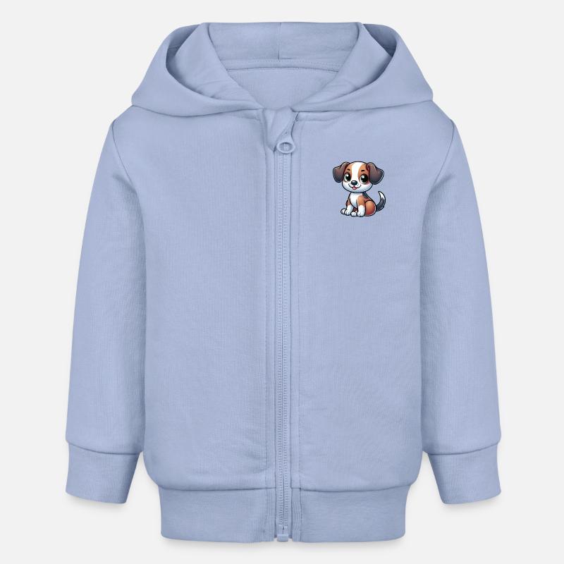Petit chien mignon - Veste à capuche bébé bio Stanley/Stella - ciel