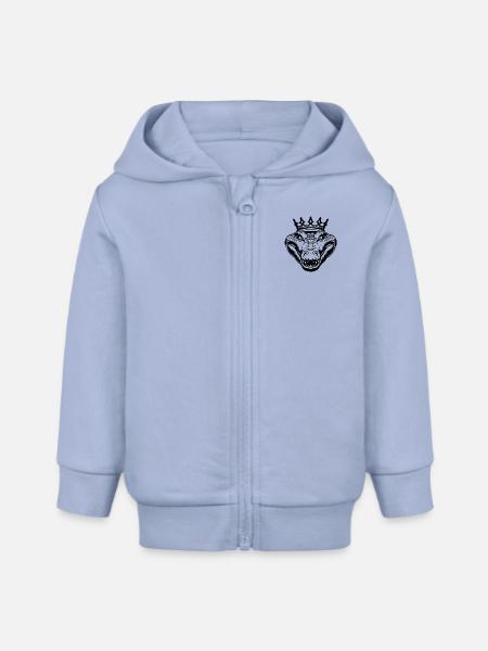 König Kroko - Baby Organic Kapuzenjacke Baby Connector von Stanley/Stella - Sky
