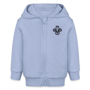 Majestic Stripe Regent - Baby Organic Zip-up Hoodie by Stanley/Stella - sky - Front