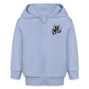 Mächtiger Wikingerkrieger Version 3 - Baby Organic Kapuzenjacke Baby Connector von Stanley/Stella - Sky - Vorne