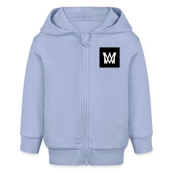 Mon logo - Veste à capuche bébé bio Stanley/Stella - ciel - Devant