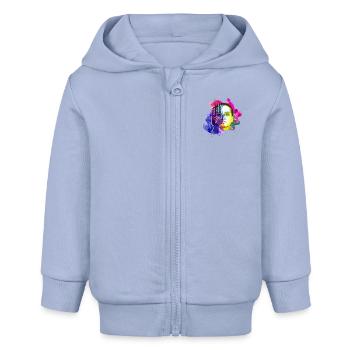 DAGEGEN - Baby Organic Kapuzenjacke Baby Connector von Stanley/Stella - Sky - Vorne