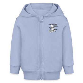 Hate The Sin And Not The Sinner (Gandhi Quote) - Baby Organic Zip-up Hoodie by Stanley/Stella - sky - Front