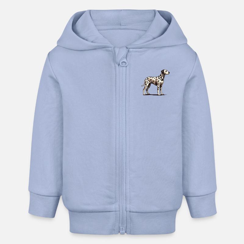 Dalmate - Veste à capuche bébé bio Stanley/Stella - ciel