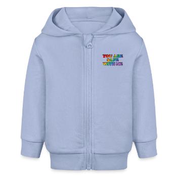 Bei mir bist du sicher - Baby Organic Kapuzenjacke Baby Connector von Stanley/Stella - Sky - Vorne