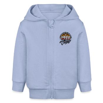 Eleganter Vintage: 1955 Retro Geschenk 1955 2025 - Baby Organic Kapuzenjacke Baby Connector von Stanley/Stella - Sky - Vorne