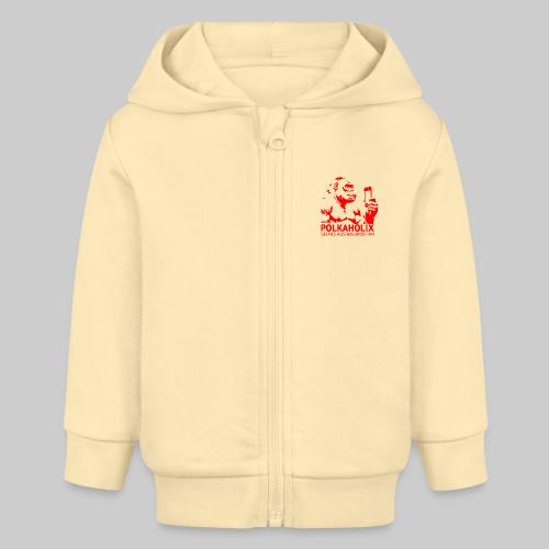Selfies d’Absurdistan - motif rouge/rouge - Veste à capuche bébé bio Stanley/Stella
