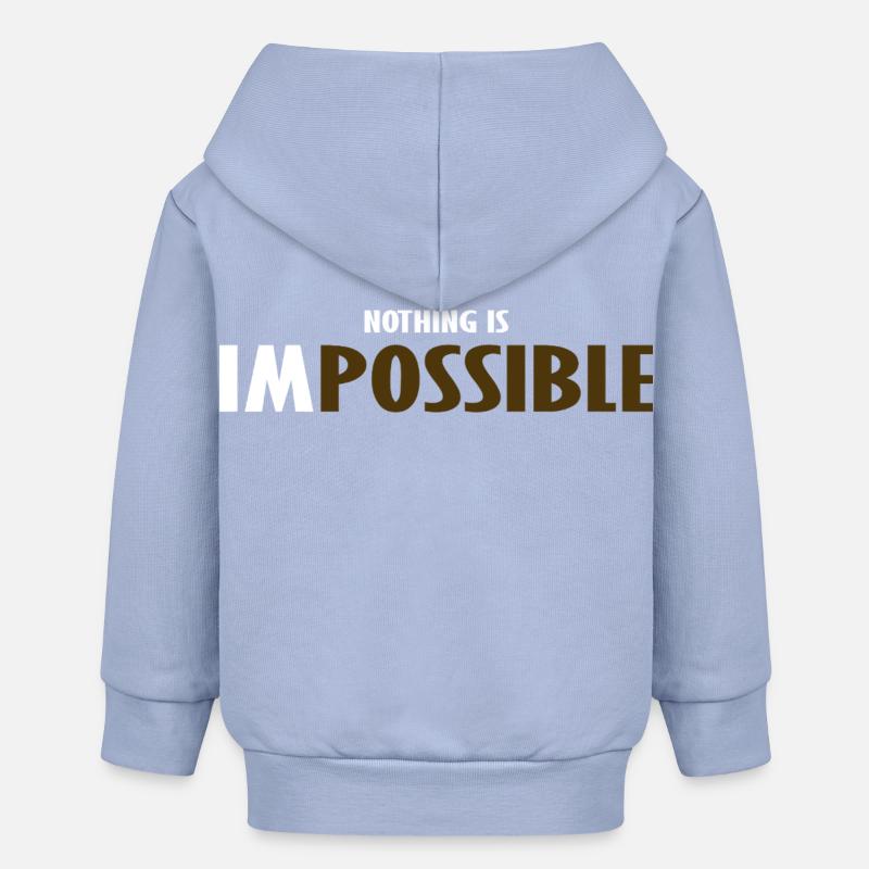 NO THING IS IMPOSSIBLE  - Veste à capuche bébé bio Stanley/Stella - ciel