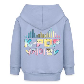 K Pop Korean 케이팝 - Baby Organic Zip-up Hoodie by Stanley/Stella - sky - Back