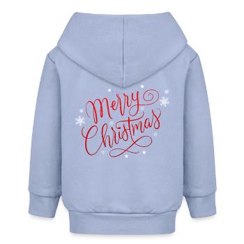 Joyeux Noël avec flocons de neige - Veste à capuche bébé bio Stanley/Stella - ciel - Dos