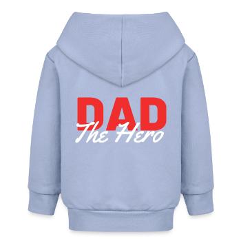 DAD The Hero - Baby Organic Kapuzenjacke Baby Connector von Stanley/Stella - Sky - Hinten